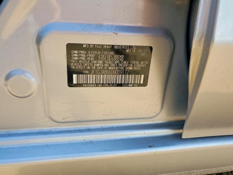 Продаж на аукціоні авто 2013 Subaru Impreza, vin: JF1GJAB66DH009172, номер лоту: 60876906