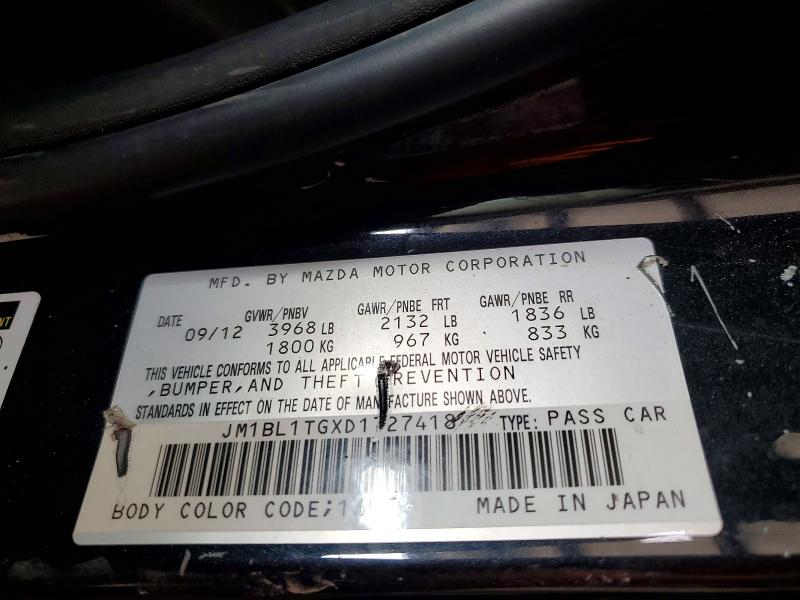 Продаж на аукціоні авто 2013 Mazda 3, vin: JM1BL1TGXD1727418, номер лоту: 59307726