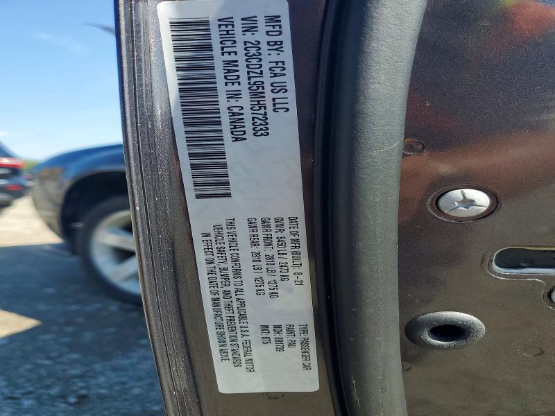 2021 Dodge Challenger მანქანა იყიდება აუქციონზე, vin: 2C3CDZL95MH572333, აუქციონის ნომერი: 85452085