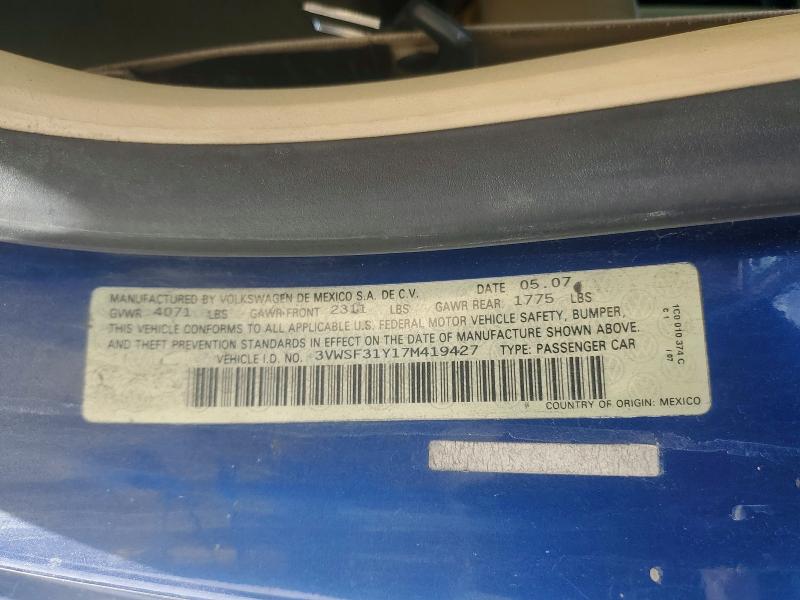 Продажа на аукционе авто 2007 Volkswagen New Beetle, vin: 3VWSF31Y17M419427, номер лота: 63042426