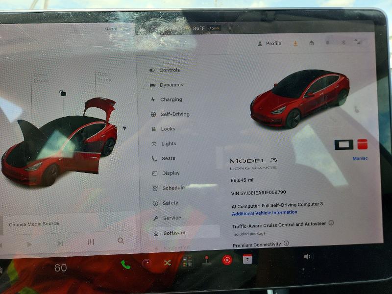 Продажа на аукционе авто 2018 Tesla Model 3, vin: 5YJ3E1EA6JF059790, номер лота: 60132346