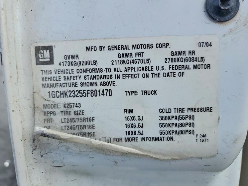 Aukcja sprzedaży 2005 Chevrolet Silverado, vin: 1GCHK23255F801470, numer aukcji: 62969566