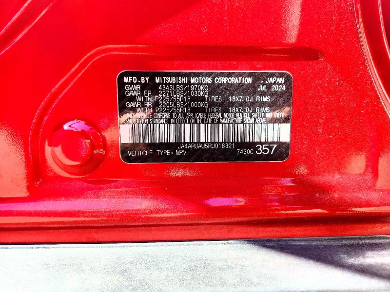 61643656 :رقم المزاد ، JA4ARUAU5RU018321 vin ، 2024 Mitsubishi Outlander Sport مزاد بيع