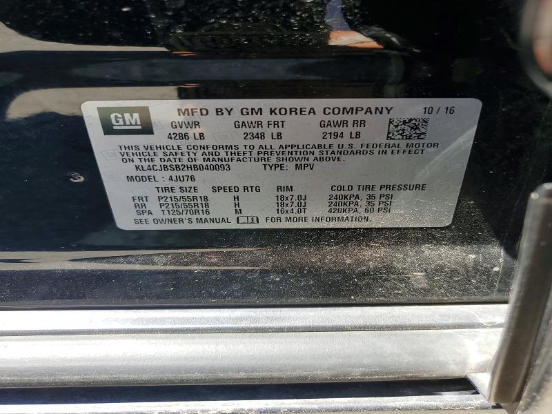 Aukcja sprzedaży 2017 Buick Encore, vin: KL4CJBSB2HB040093, numer aukcji: 61198146
