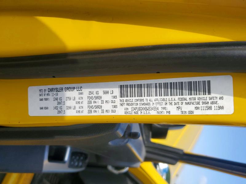 2011 Dodge Nitro მანქანა იყიდება აუქციონზე, vin: 1D4PU6GXXBW534554, აუქციონის ნომერი: 59553506