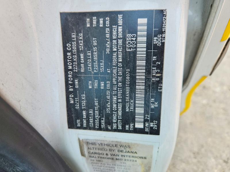 Aukcja sprzedaży 2011 Ford Transit Connect, vin: NM0LS6AN8BT058070, numer aukcji: 62723906