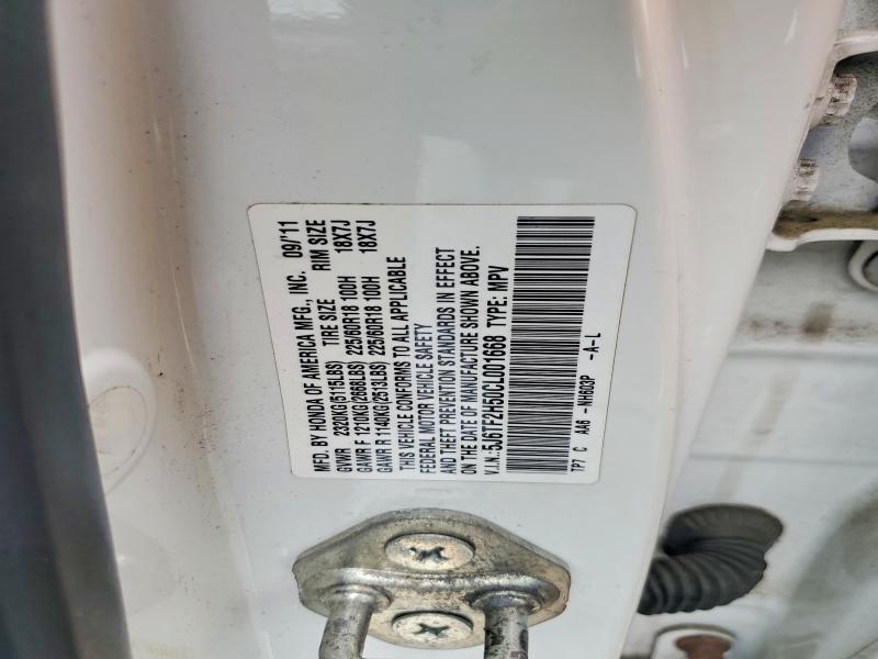 2012 Honda Crosstour მანქანა იყიდება აუქციონზე, vin: 5J6TF2H50CL001668, აუქციონის ნომერი: 57125326