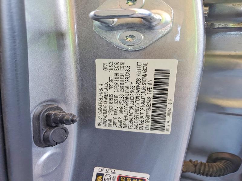 2021 Honda Cr-v მანქანა იყიდება აუქციონზე, vin: 7FARW1H59ME022859, აუქციონის ნომერი: 61203336