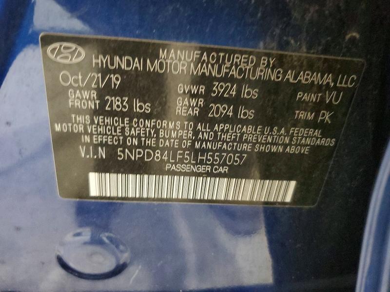 Продаж на аукціоні авто 2020 Hyundai Elantra, vin: 5NPD84LF5LH557057, номер лоту: 61867306