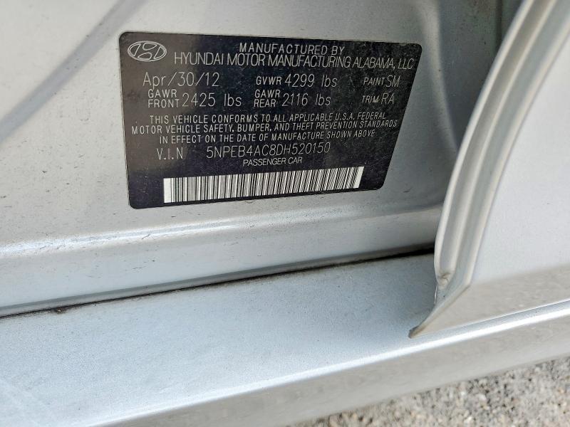 Продажа на аукционе авто 2013 Hyundai Sonata, vin: 5NPEB4AC8DH520150, номер лота: 60863086