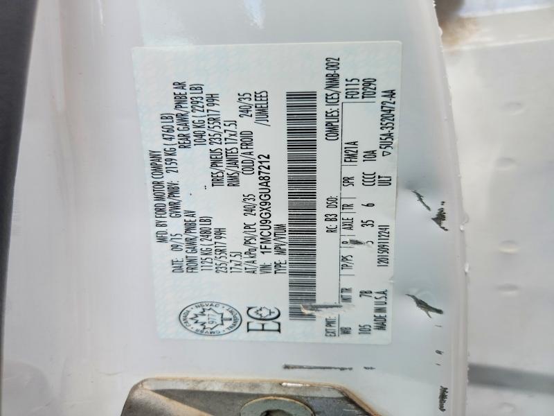 Aukcja sprzedaży 2016 Ford Escape, vin: 1FMCU9GX9GUA87212, numer aukcji: 61909556