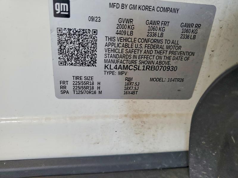 2024 Buick Encore მანქანა იყიდება აუქციონზე, vin: KL4AMCSL1RB070930, აუქციონის ნომერი: 60681836
