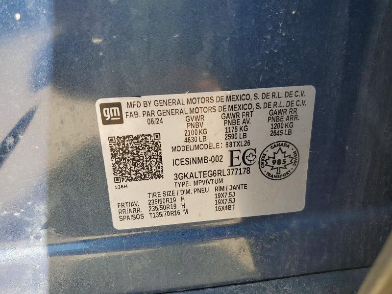 Aukcja sprzedaży 2024 Gmc Terrain, vin: 3GKALTEG6RL377178, numer aukcji: 60328606