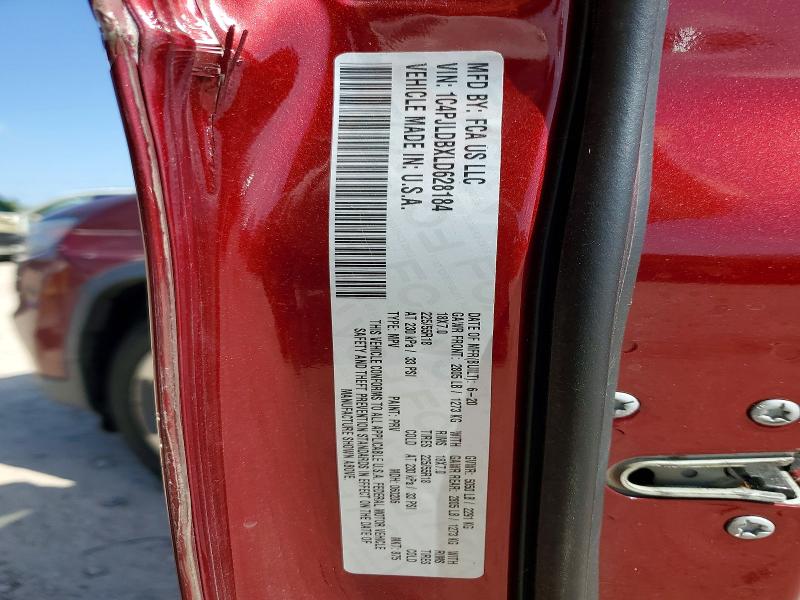 Продаж на аукціоні авто 2020 Jeep Cherokee, vin: 1C4PJLDBXLD628184, номер лоту: 61889376