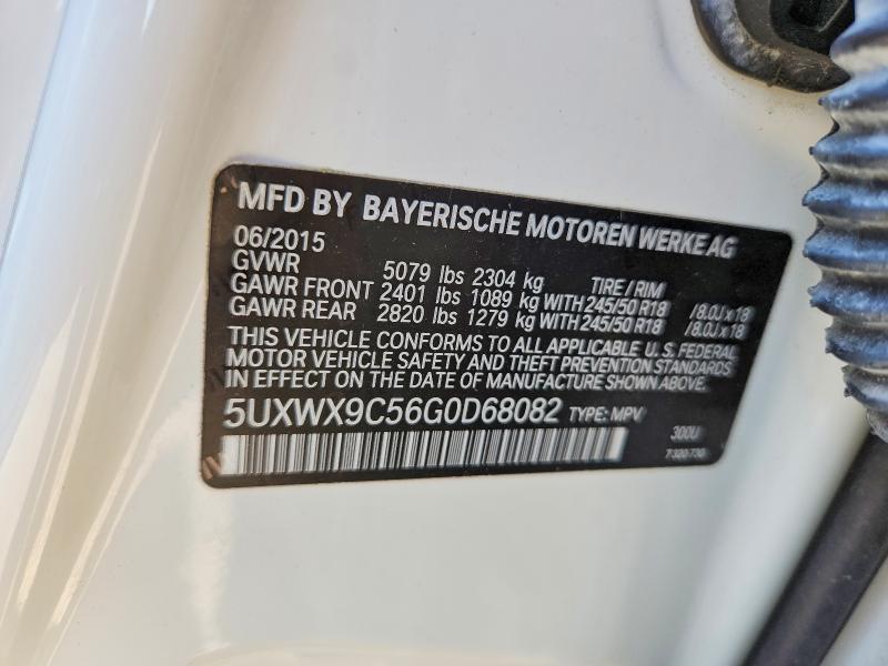 2016 Bmw X3 მანქანა იყიდება აუქციონზე, vin: 5UXWX9C56G0D68082, აუქციონის ნომერი: 59341256