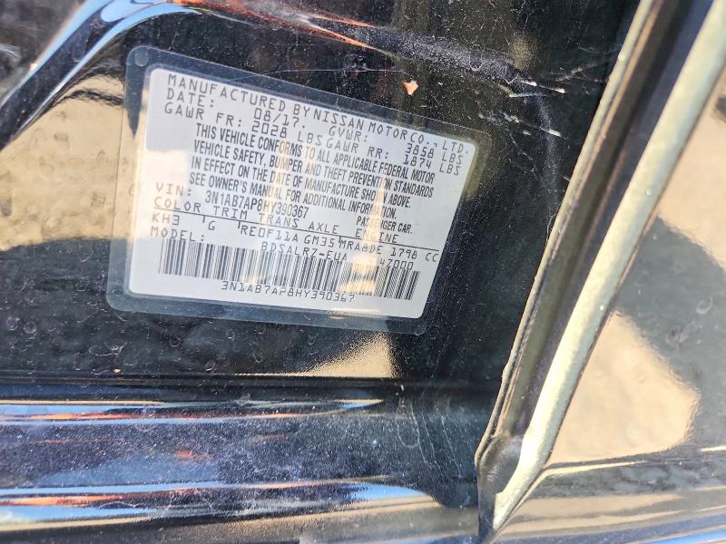 Продаж на аукціоні авто 2017 Nissan Sentra, vin: 3N1AB7AP8HY390367, номер лоту: 61882636