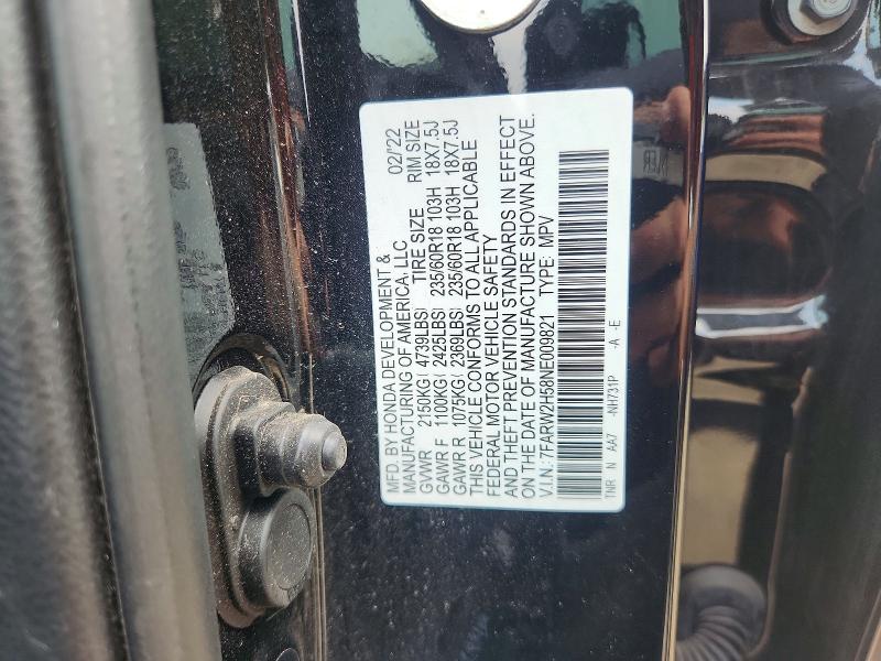Продаж на аукціоні авто 2022 Honda Cr-v, vin: 7FARW2H58NE009821, номер лоту: 61232876