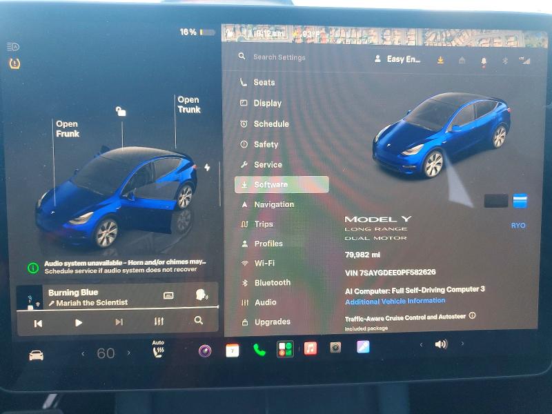 60059506 :رقم المزاد ، 7SAYGDEE0PF582626 vin ، 2023 Tesla Model Y مزاد بيع