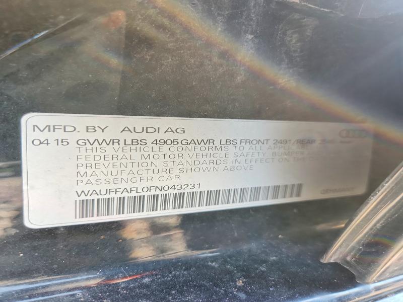 60477576 :رقم المزاد ، WAUFFAFL0FN043231 vin ، 2015 Audi A4 مزاد بيع