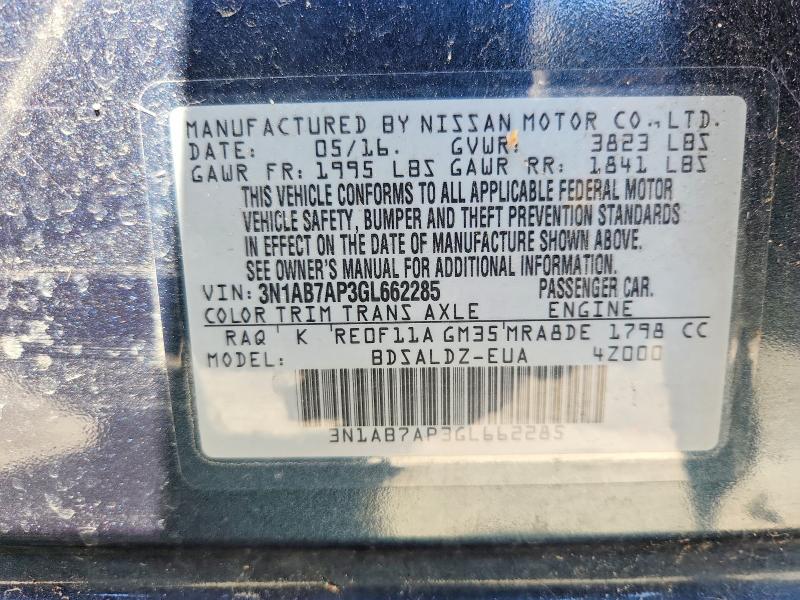 Продажа на аукционе авто 2016 Nissan Sentra, vin: 3N1AB7AP3GL662285, номер лота: 60845356