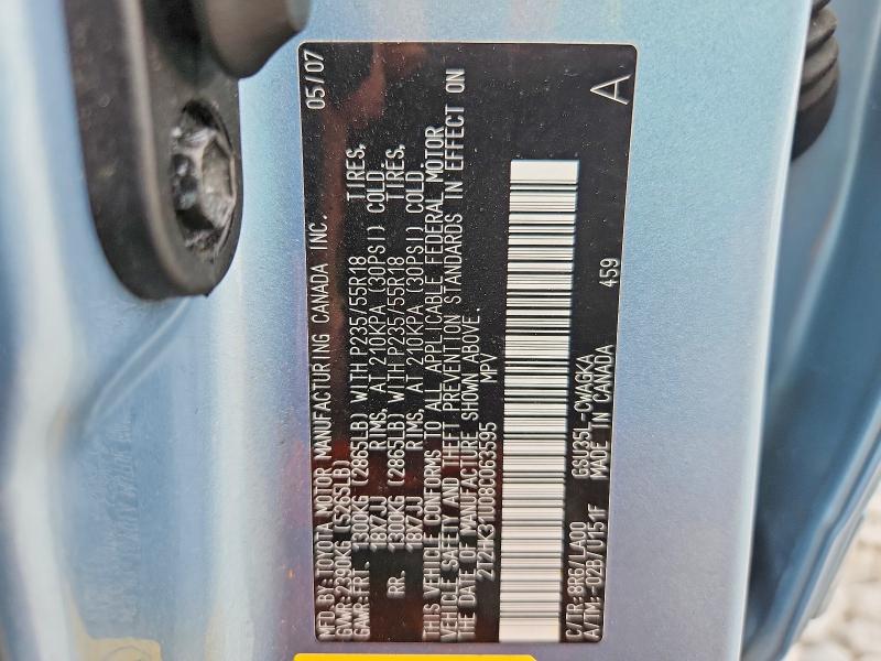 Продажа на аукционе авто 2008 Lexus Rx, vin: 2T2HK31U08C063595, номер лота: 60169596