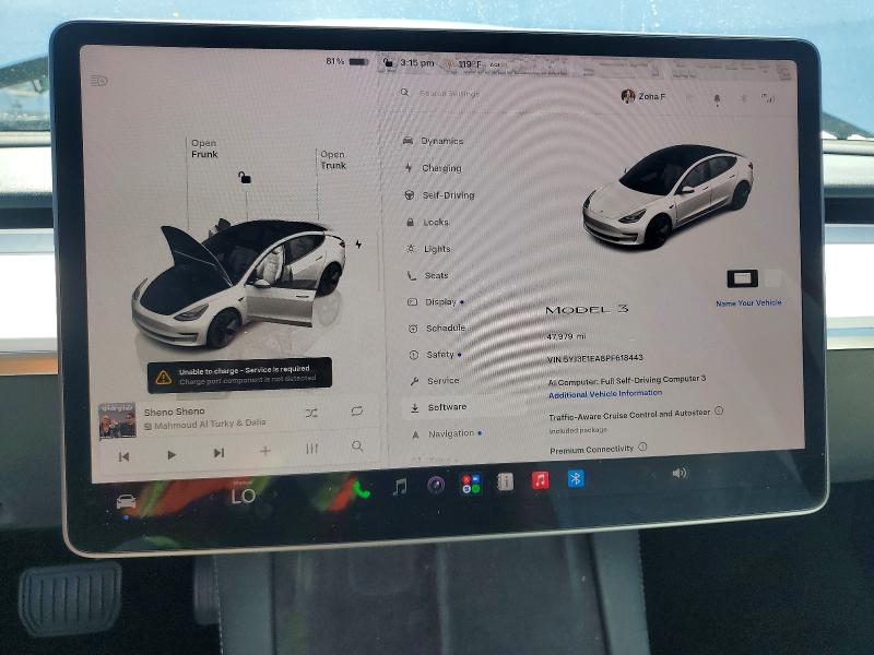 Aukcja sprzedaży 2023 Tesla Model 3, vin: 5YJ3E1EA8PF618443, numer aukcji: 61196686