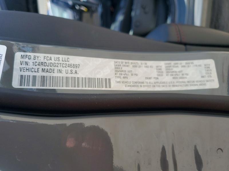 2026 Dodge Durango მანქანა იყიდება აუქციონზე, vin: 1C4RDJDG2TC246897, აუქციონის ნომერი: 60138636
