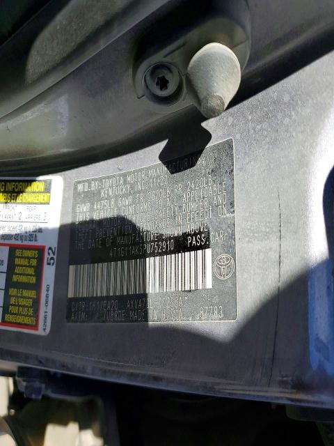 60316446 :رقم المزاد ، 4T1G11AK5PU752910 vin ، 2023 Toyota Camry مزاد بيع