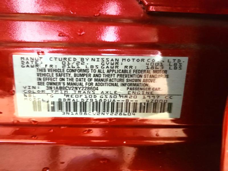 Aukcja sprzedaży 2022 Nissan Sentra, vin: 3N1AB8CV2NY228604, numer aukcji: 59216026