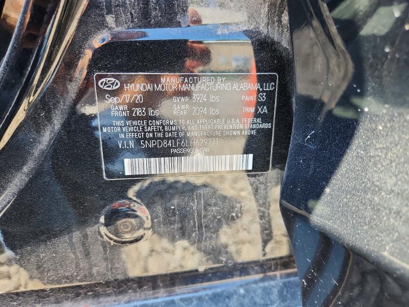 2020 Hyundai Elantra მანქანა იყიდება აუქციონზე, vin: 5NPD84LF6LH629271, აუქციონის ნომერი: 61140286
