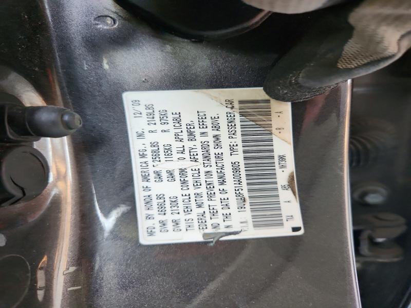 63342126 :رقم المزاد ، 19UUA8F51AA009805 vin ، 2010 Acura Tl مزاد بيع