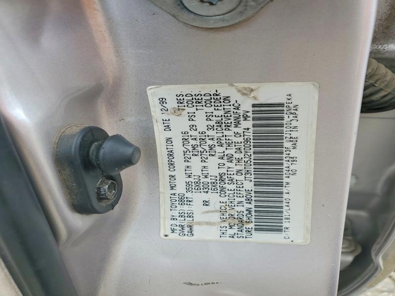Aukcja sprzedaży 2000 Toyota Land Cruiser, vin: JT3HT05J2Y0096774, numer aukcji: 62352356