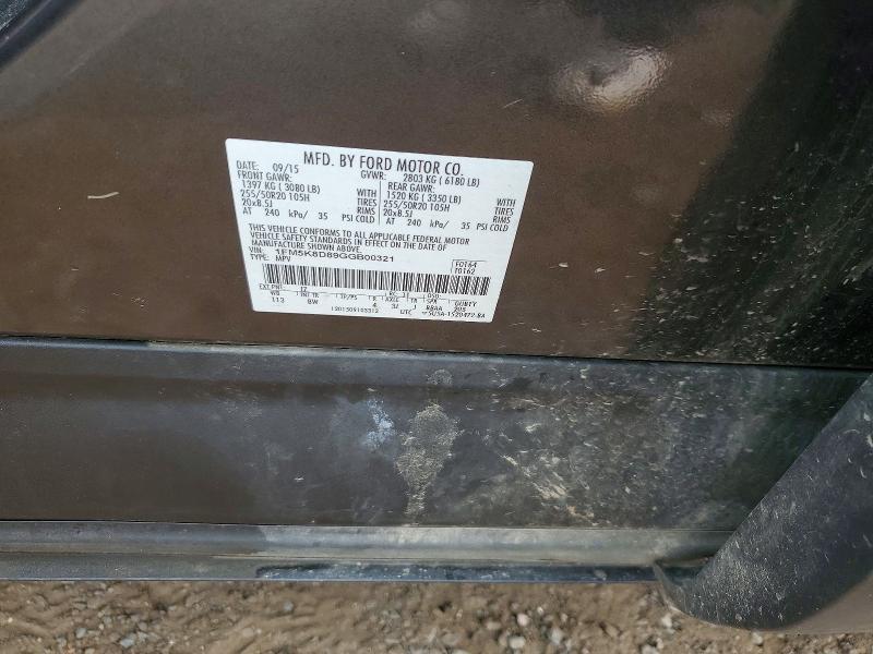 Aukcja sprzedaży 2016 Ford Explorer, vin: 1FM5K8D89GGB00321, numer aukcji: 61155946