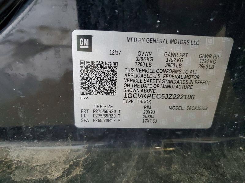 Продажа на аукционе авто 2018 Chevrolet Silverado, vin: 1GCVKPEC5JZ222106, номер лота: 61333746