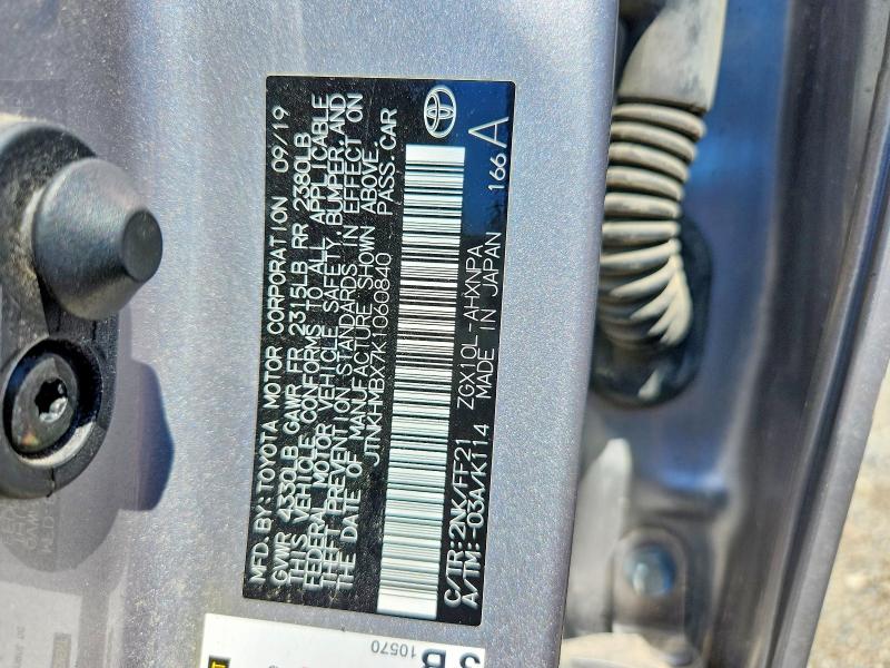 Продаж на аукціоні авто 2019 Toyota C-hr, vin: JTNKHMBX7K1060840, номер лоту: 59642446