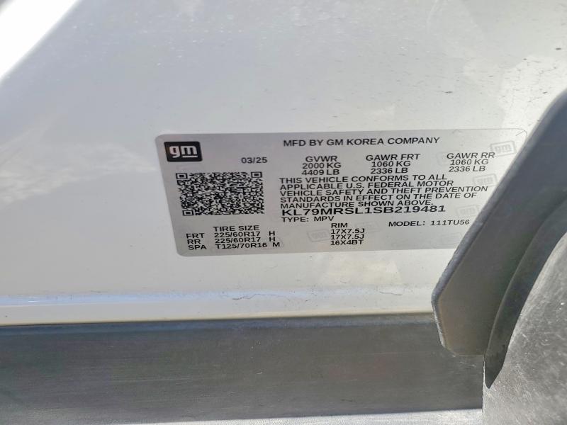 Продаж на аукціоні авто 2025 Chevrolet Trailblazer, vin: KL79MRSL1SB219481, номер лоту: 63390656