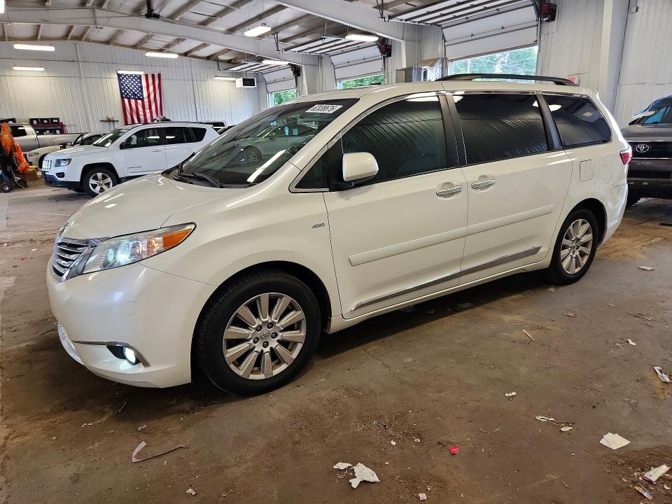 62038676 :رقم المزاد ، 5TDDZ3DC5HS160929 vin ، 2017 Toyota Sienna مزاد بيع