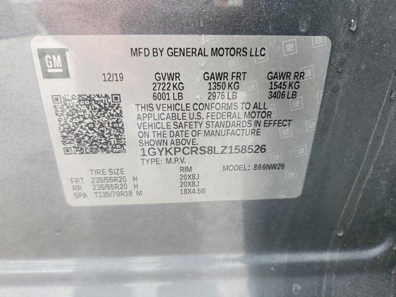 2020 Cadillac Xt6 მანქანა იყიდება აუქციონზე, vin: 1GYKPCRS8LZ158526, აუქციონის ნომერი: 62955826