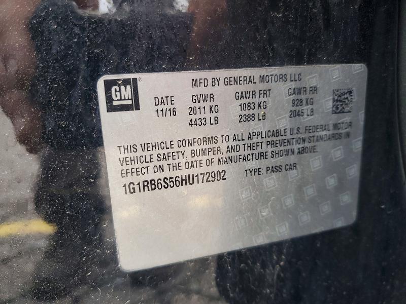 Продаж на аукціоні авто 2017 Chevrolet Volt, vin: 1G1RB6S56HU172902, номер лоту: 58943206