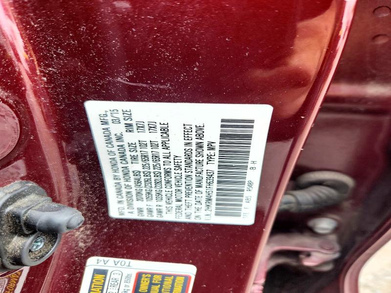 Aukcja sprzedaży 2015 Honda Cr-v, vin: 2HKRM4H51FH639437, numer aukcji: 59961966