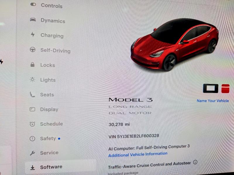 Продажа на аукционе авто 2020 Tesla Model 3, vin: 5YJ3E1EB2LF600328, номер лота: 61196816