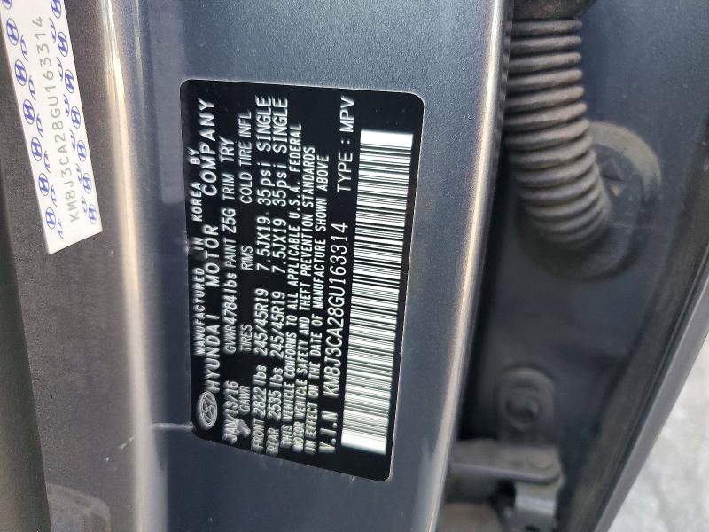 Продажа на аукционе авто 2016 Hyundai Tucson, vin: KM8J3CA28GU163314, номер лота: 60440056