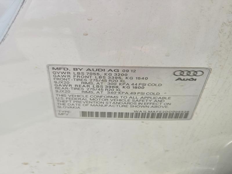 Aukcja sprzedaży 2013 Audi Q7, vin: WA1LMAFE2DD005526, numer aukcji: 60003146