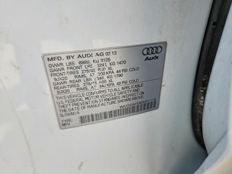 Aukcja sprzedaży 2013 Audi Q7, vin: WA1DGAFE5DD011770, numer aukcji: 60206026