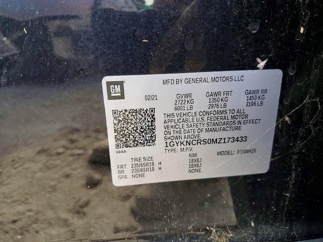 Aukcja sprzedaży 2021 Cadillac Xt5, vin: 1GYKNCRS0MZ173433, numer aukcji: 61640236