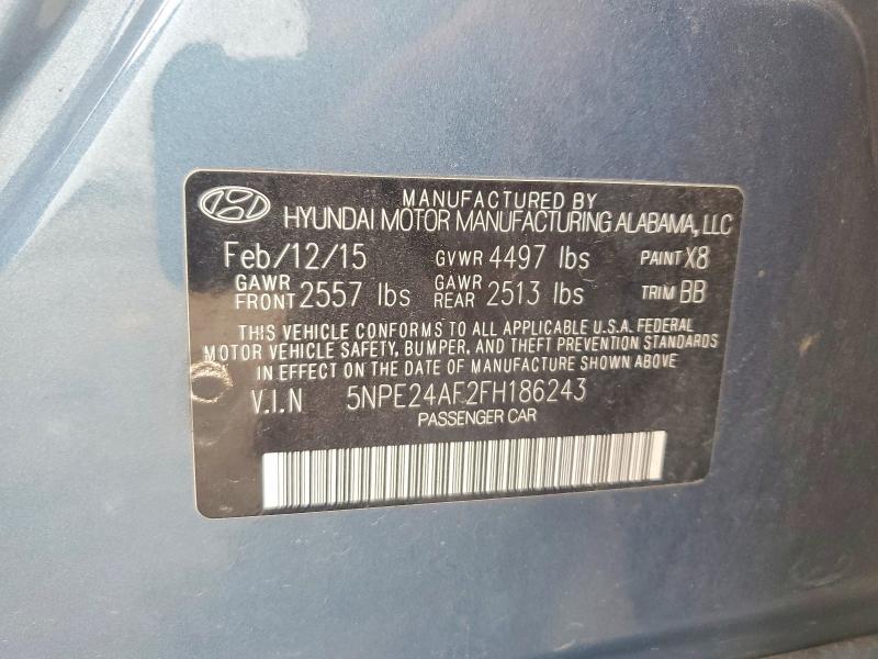 Продаж на аукціоні авто 2015 Hyundai Sonata, vin: 5NPE24AF2FH186243, номер лоту: 61527276
