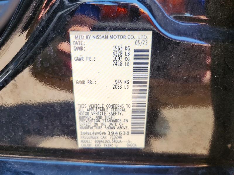 60132906 :رقم المزاد ، 1N4BL4BV6PN394638 vin ، 2023 Nissan Altima مزاد بيع