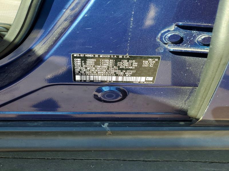 63031316 :رقم المزاد ، 3CZRU6H53GM755529 vin ، 2016 Honda Hr-v مزاد بيع