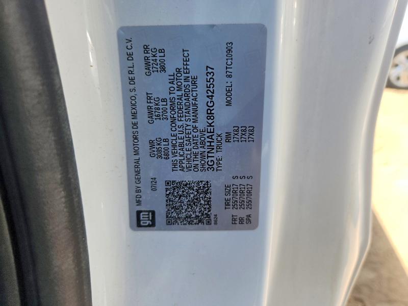 60964916 :رقم المزاد ، 3GTNHAEK8RG425537 vin ، 2024 Gmc Sierra مزاد بيع