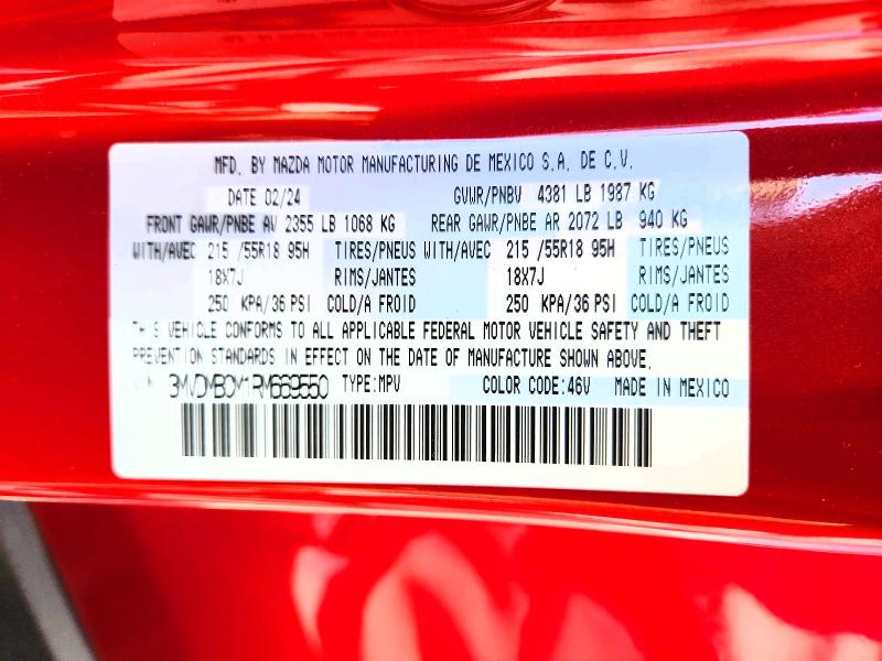 62545986 :رقم المزاد ، 3MVDMBCM1RM669550 vin ، 2024 Mazda Cx-30 مزاد بيع